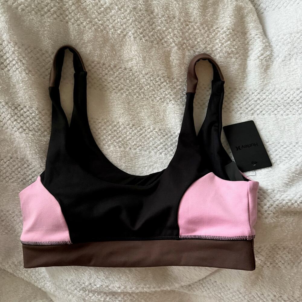 NWT new Hurley color block sports bra size medium